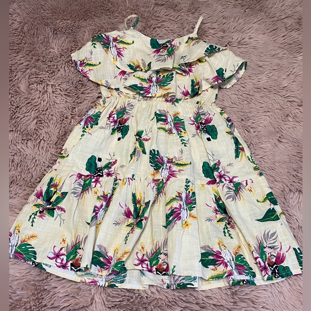 Colorful Planet Ruffled Printed Kids Dress